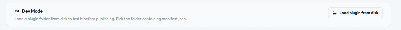 Load plugin button