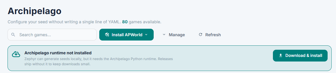 Runtime install banner